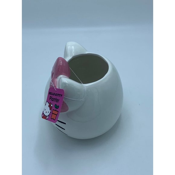 Sanrio Hello Kitty Large Ceramic Planter Pot Pink Bow - Picture 4 of 12